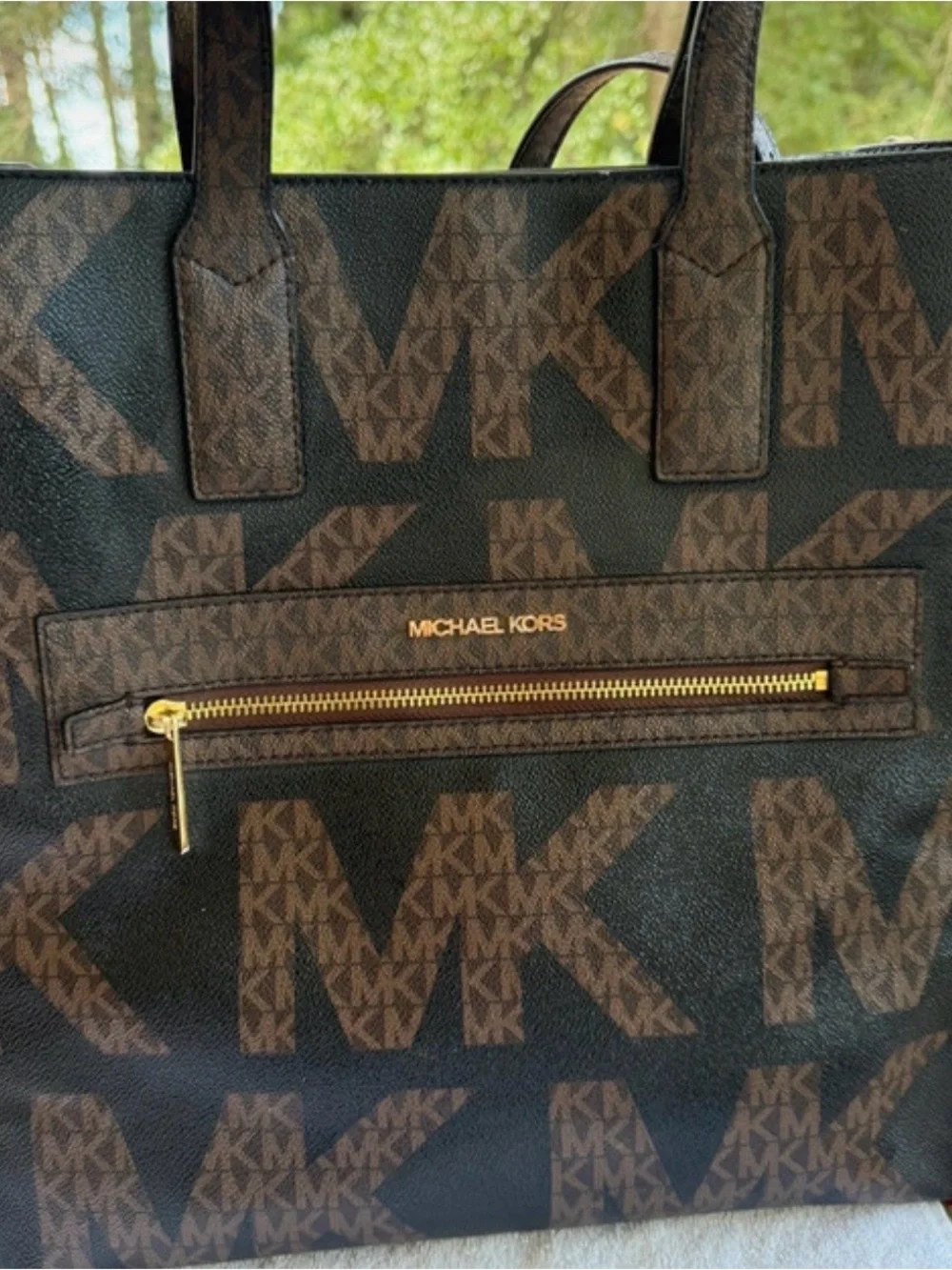 Michael Kors Brown MK Logo Tote